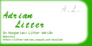 adrian litter business card